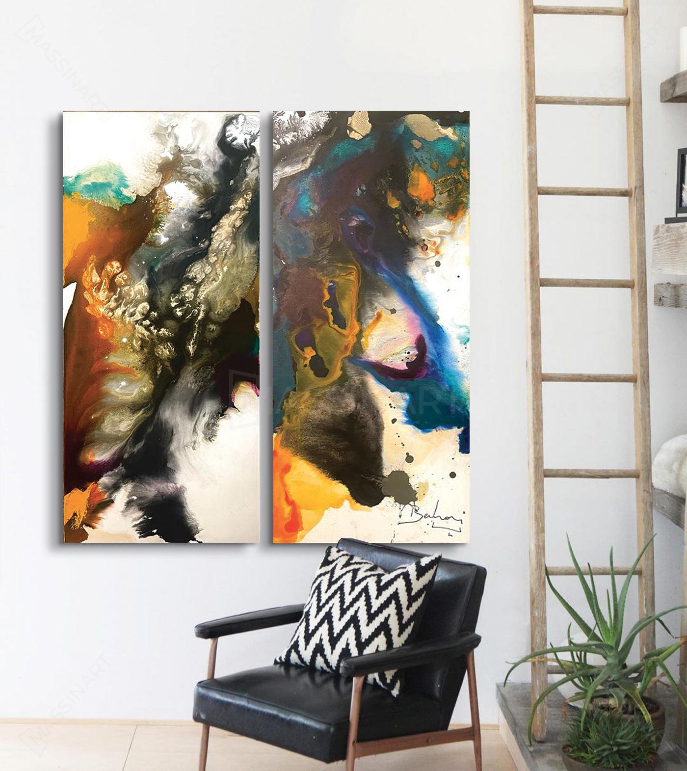 Tumultes - signé par l'artiste Yasmine BNN.